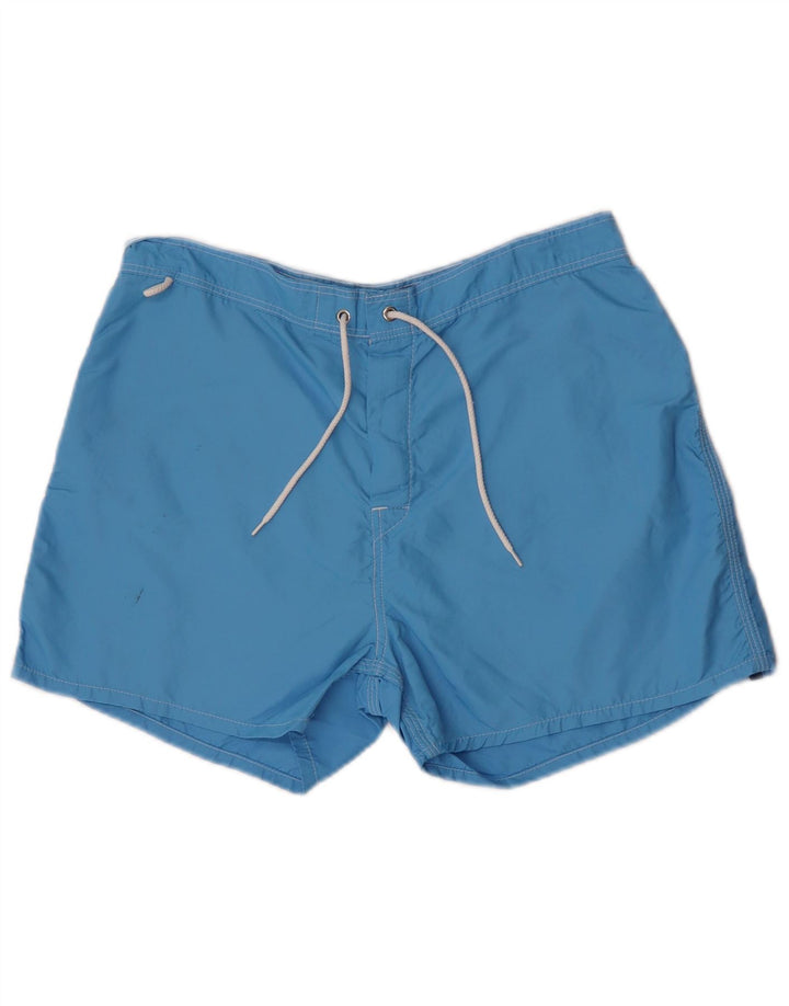 Sundek Herren-Badeshorts aus mittelblauem Colourblock-Nylon