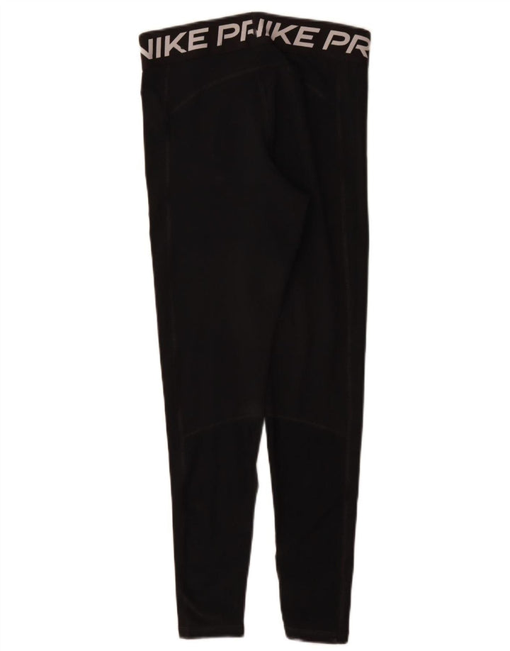 Nike Damen Dri Fit Graphic Leggings UK 12 Medium Schwarz
