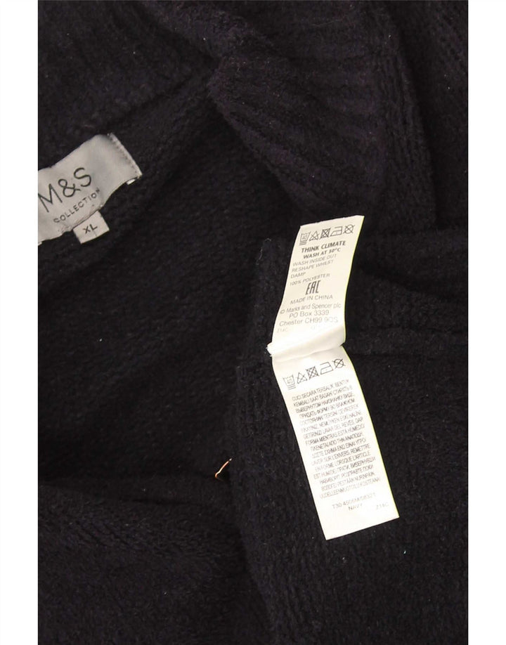 Marks & Spencer Herren Strickjacke XL Marineblau Polyester