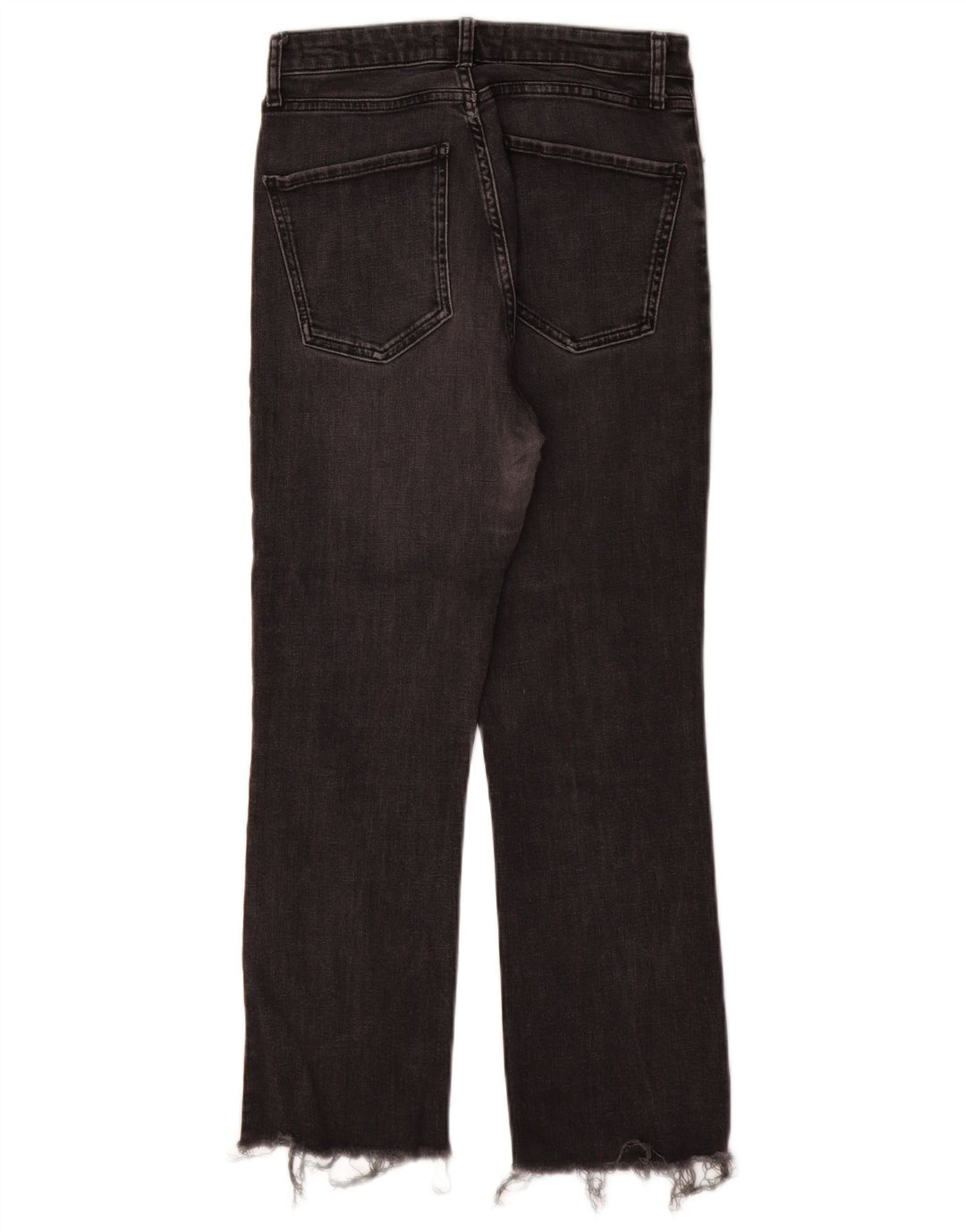 Zara Damen High Rise Straight Jeans EU 38 Small W28 L27 Grau