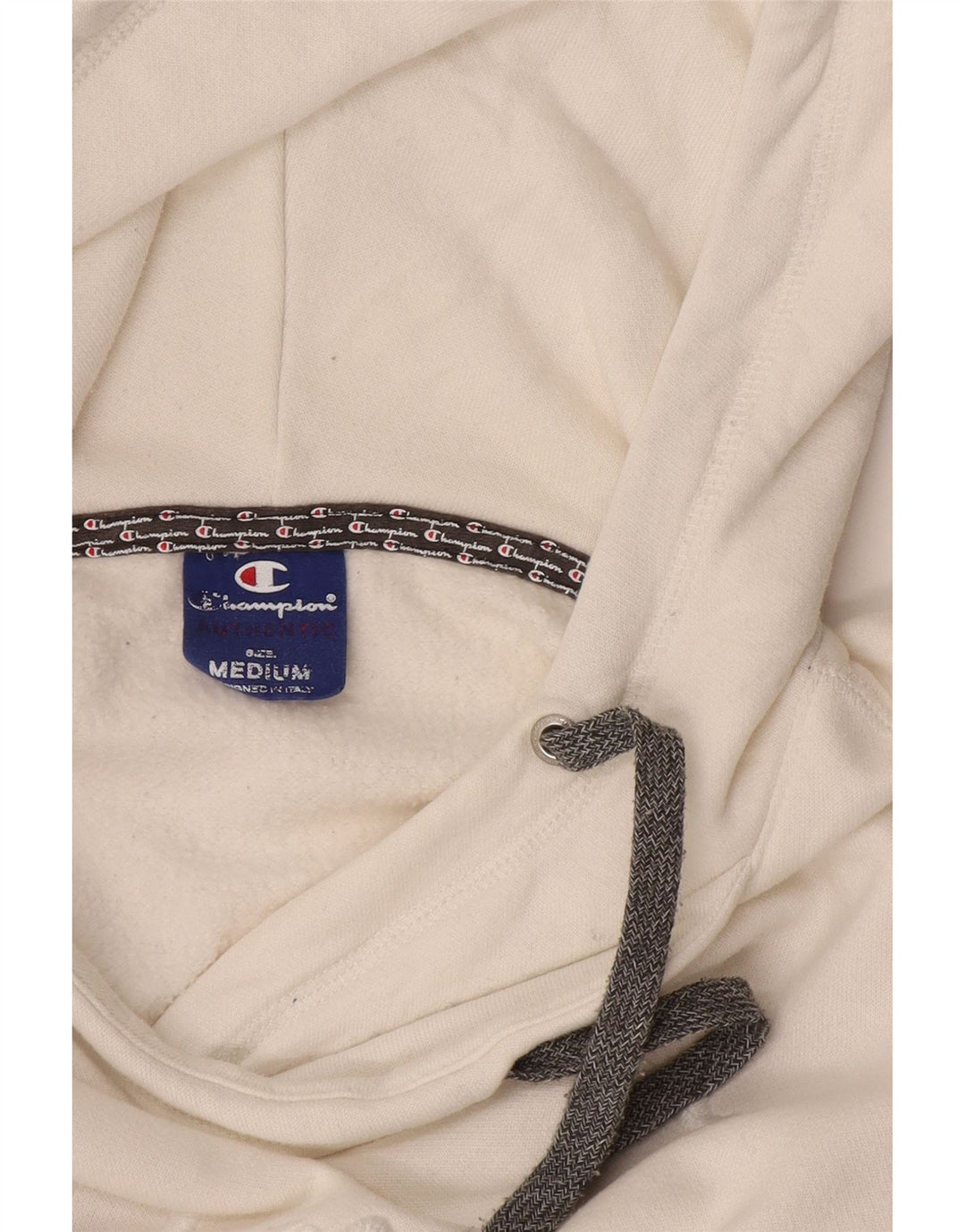 Champion Damen Graphic Hoodie Pullover UK 12 Mittelweiß