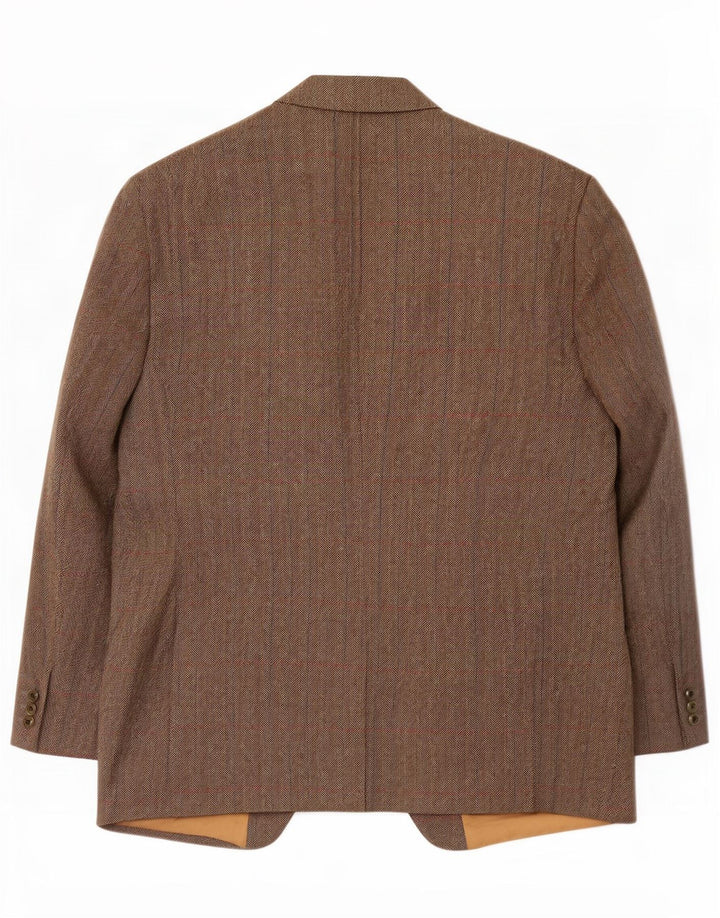 Magee Herren-Blazer mit 2 Knöpfen, UK 46 3XL, graue Schurwolle mit Fischgrätenmuster