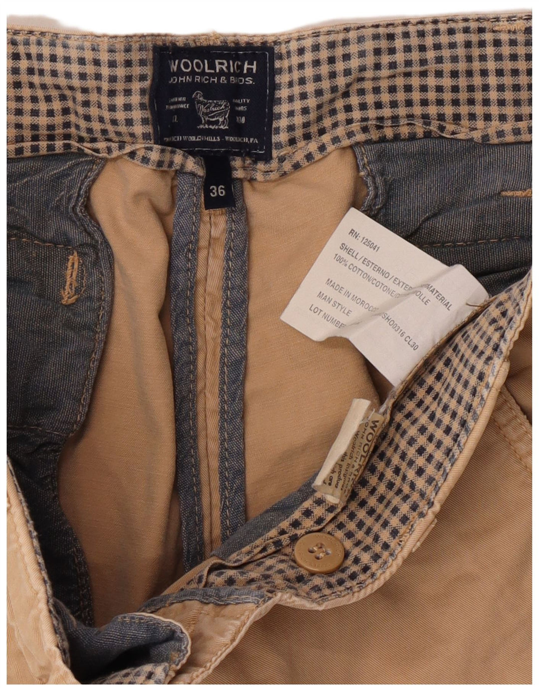 Woolrich Herren Freizeitshorts W36 Large Beige Baumwolle