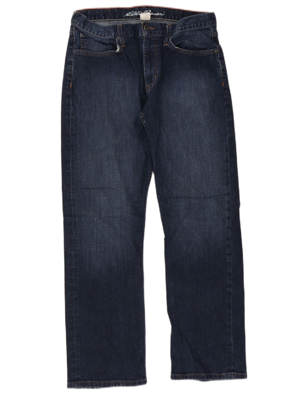 Eddie Bauer Herren Straight Jeans W32 L30 Blaue Baumwolle