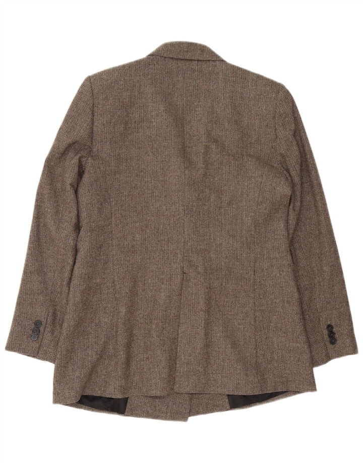 Zweireihiger Blazer für Damen von Zara, Gr. 46, Braun, Hahnentrittmuster