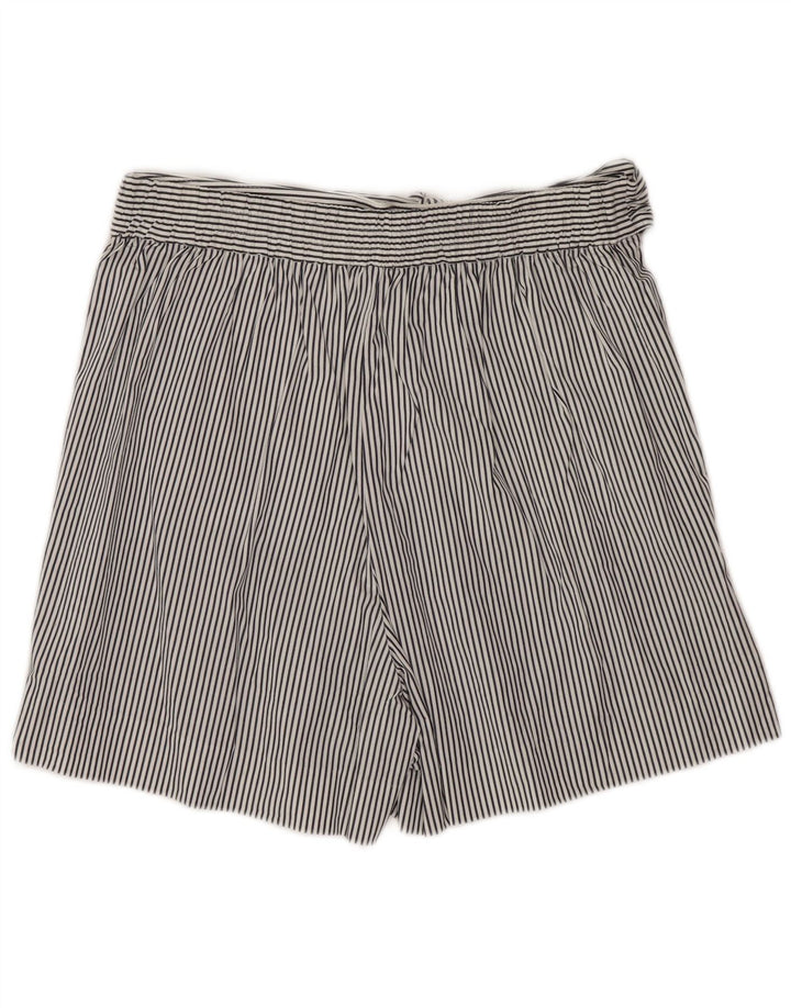J. CREW Damen Chinoshorts US 4 Small W30 Weiße Nadelstreifen-Baumwolle