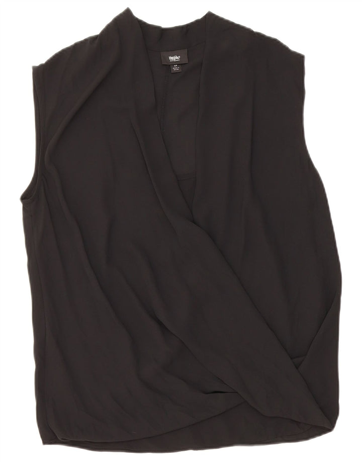 MOSSIMO Ärmelloses Damen-Blusenoberteil UK 10 Small Schwarz Polyester