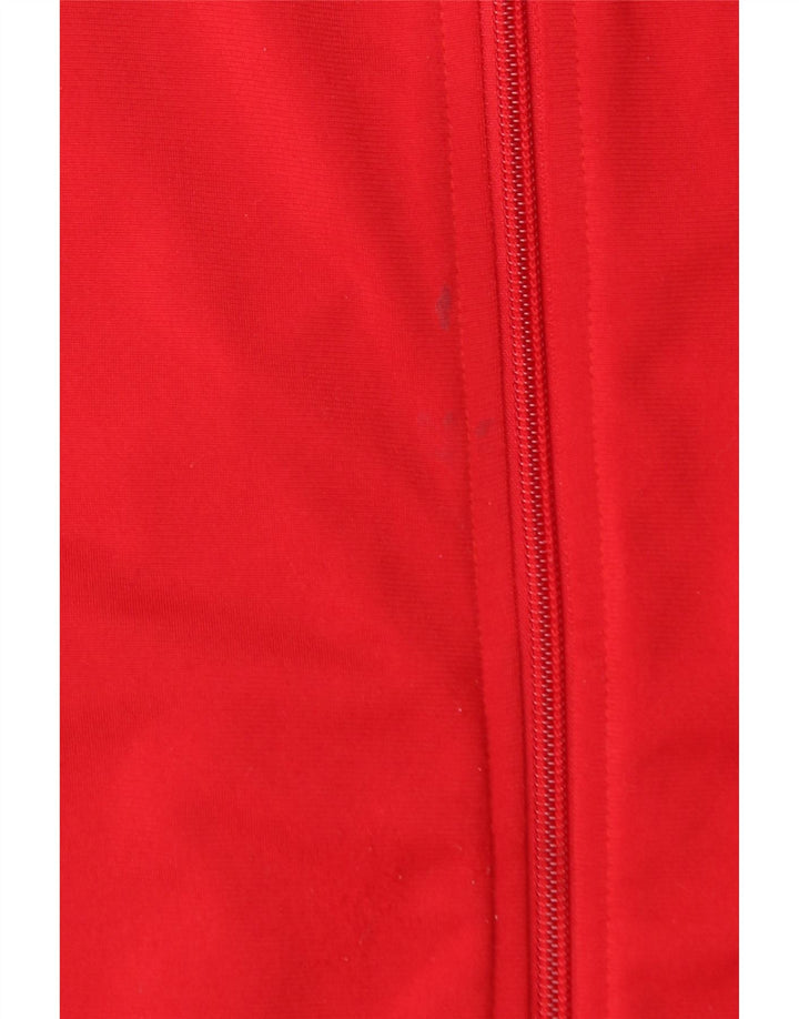 Adidas Herren-Trainingsanzug-Top-Jacke aus mittelrotem Polyester