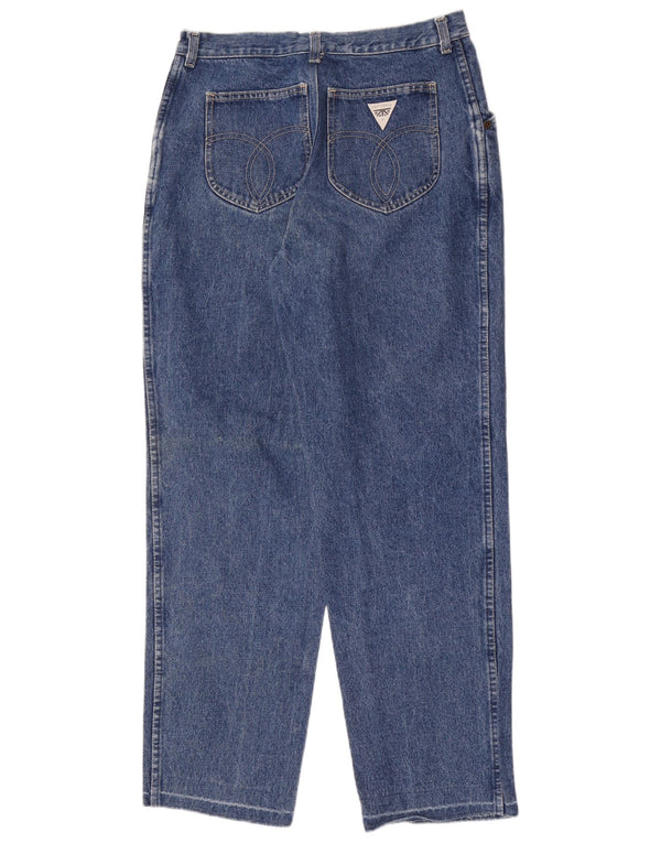 Vintage Herren Tapered Jeans W33 L31 Blaue Baumwolle