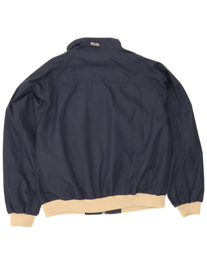 Gant Herren Bomberjacke UK 42 XL Marineblau Colourblock Nylon