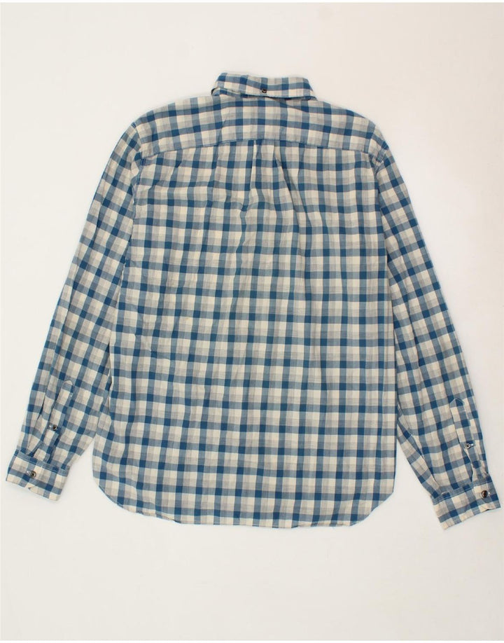 J. CREW Mens Shirt Size 15 1/2 Medium Blue Check Cotton Vintage J. Crew and Second-Hand J. Crew from Messina Hembry 
