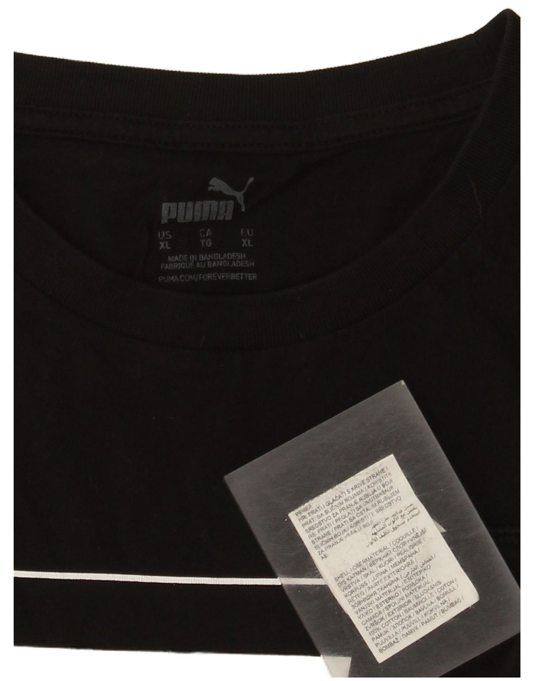 Puma Herren Grafik T-Shirt Top XL Schwarz Baumwolle