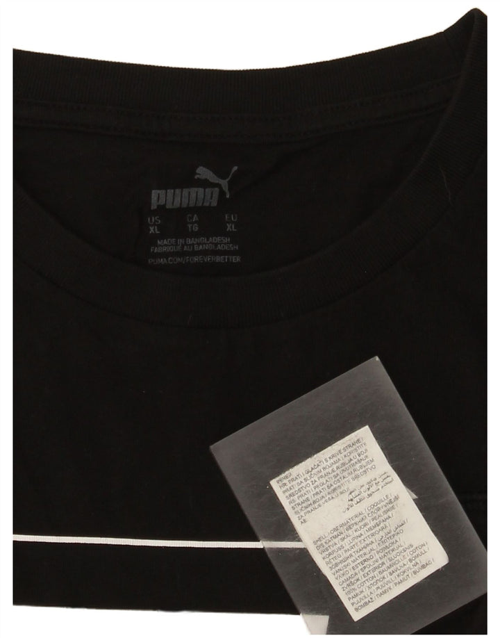 Puma Herren Grafik T-Shirt Top XL Schwarz Baumwolle