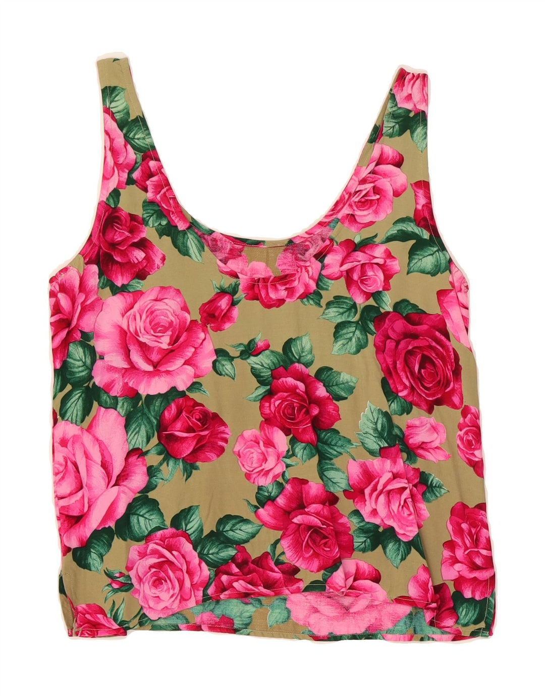 VINTAGE Womens Sleeveless Blouse Top UK 14 Medium Multicoloured Floral Vintage Vintage and Second-Hand Vintage from Messina Hembry 