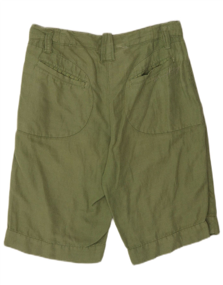 Murphy & Nye Damen Chinoshorts Medium W28 Grünes Leinen