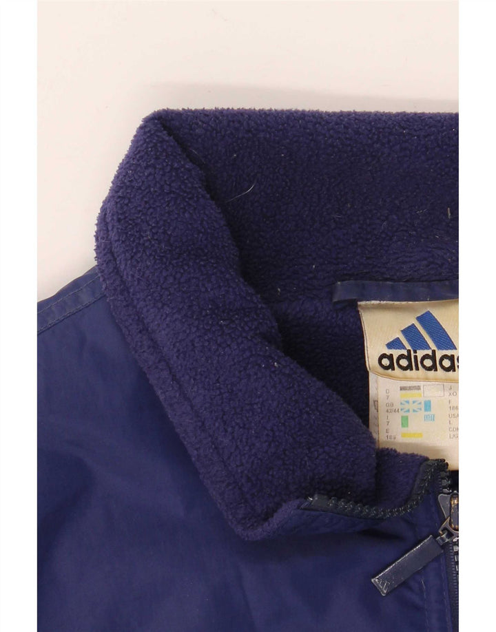 Adidas Herren Bomberjacke UK 42/44 Großes blaues Polyamid