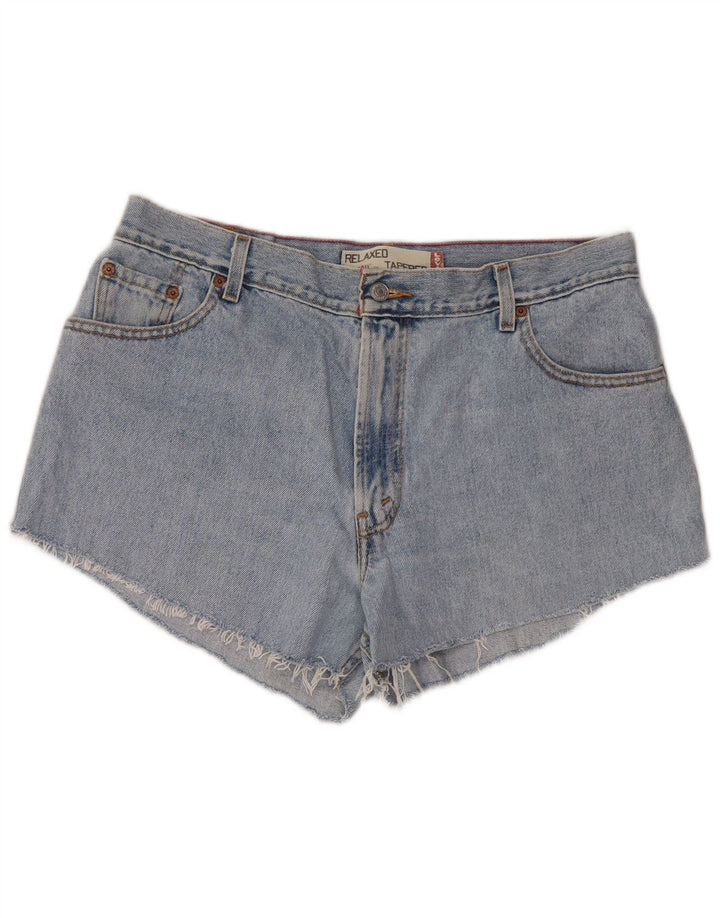 LEVI'S Damen 550 Relaxed Fit Denim-Shorts mit hoher Taille US 16 2XL W34 Blau