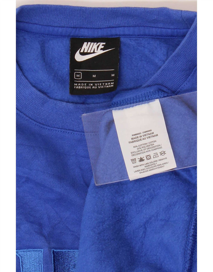 Nike Herren-Sweatshirt mit Grafik, mittelblaue Baumwolle