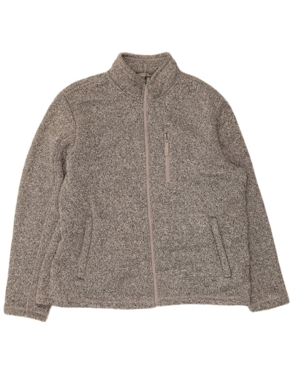 Marks & Spencer Damen-Fleece-Trainingsanzugoberteil, Jacke, Gr. 20, 2XL, Grau meliert