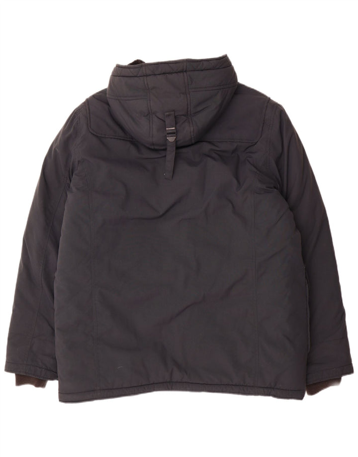 Schott Herren-Duffle-Jacke mit Kapuze, UK 40, Größe L, Marineblau