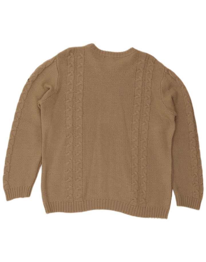 Canadiens Herren-Pullover mit U-Boot-Ausschnitt, XL, beige Wolle