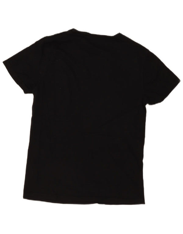 Jack & Jones Herren Kurzarm-T-Shirt mit schmaler Passform, groß, aus schwarzer Baumwolle