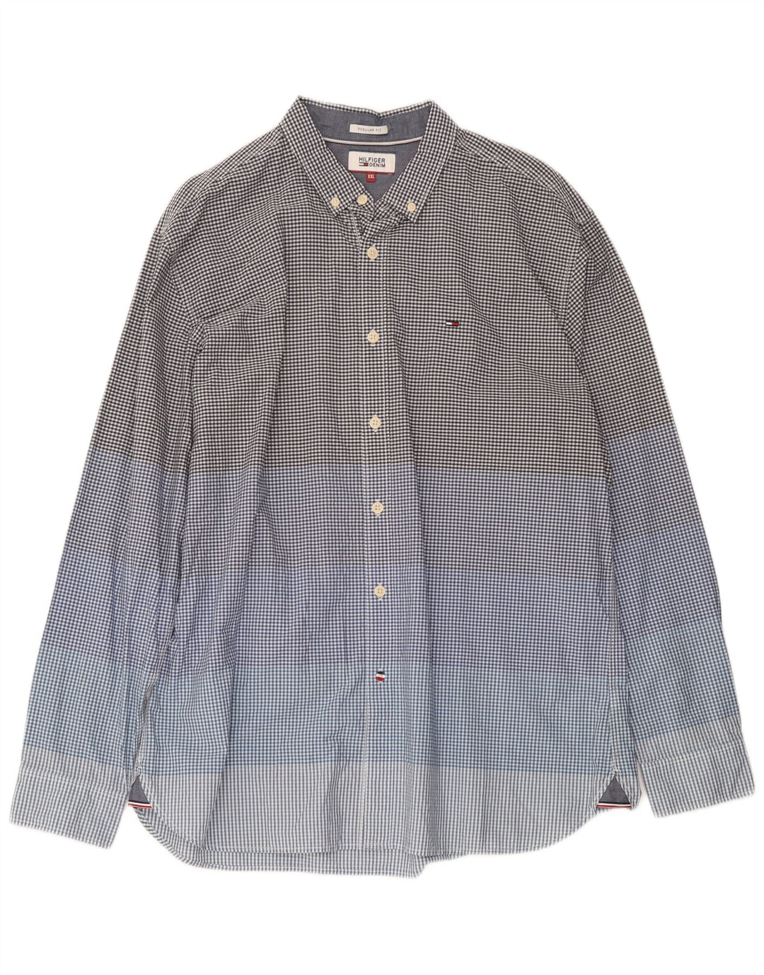 Tommy Hilfiger Herren-Hemd mit normaler Passform, 2XL, mehrfarbig, Gingham-Baumwolle