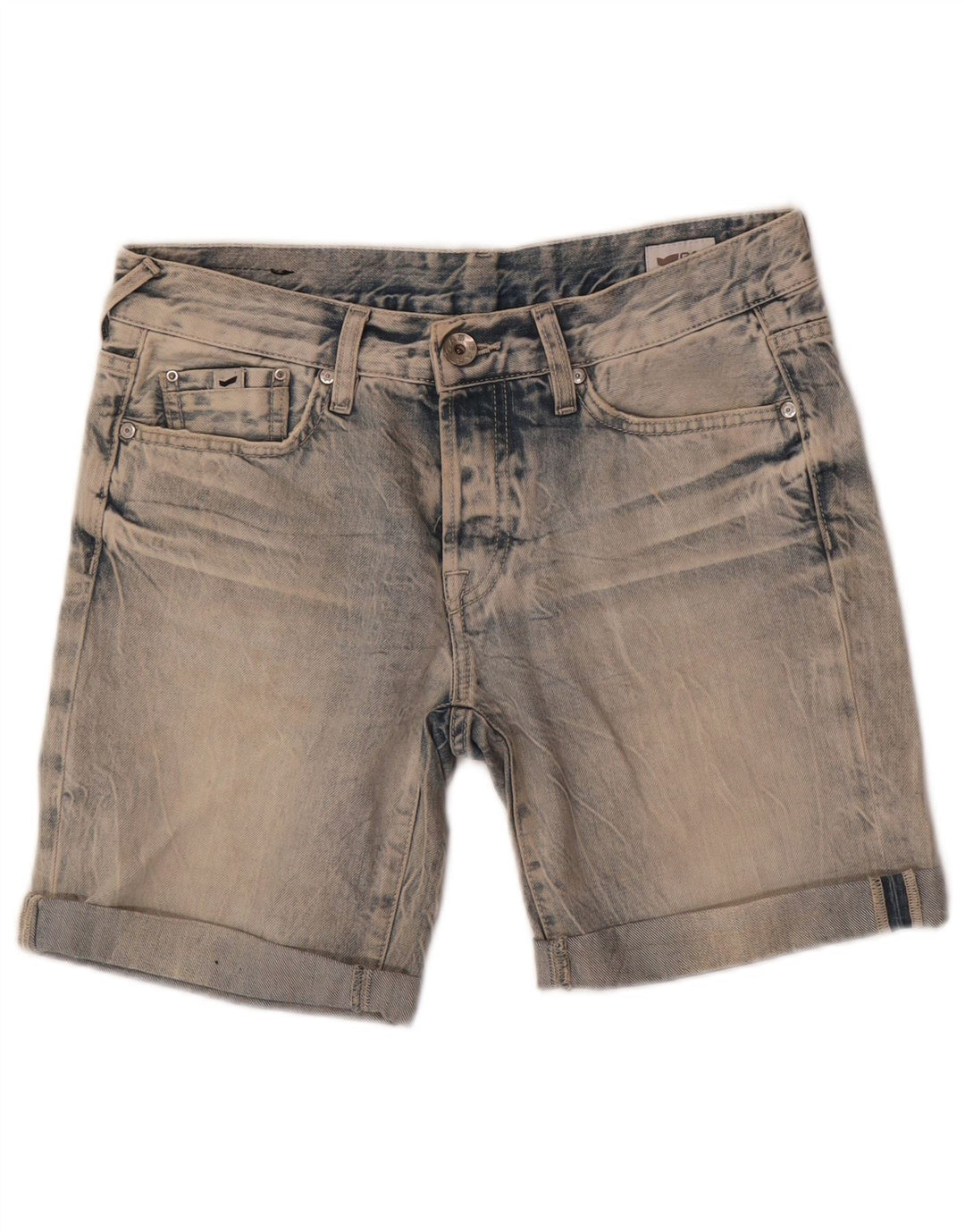 Gas Damen Jeansshorts W27 Small Blaue Baumwolle