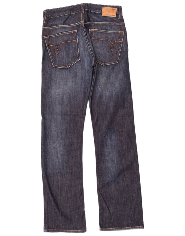 Calvin Klein Womens Bootcut Jeans W30 L32 Navy Blue Cotton