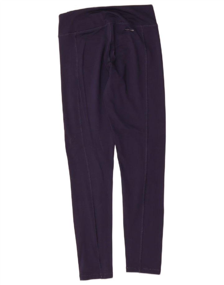 ADIDAS Damen Climawarm Leggings UK 8/10 Small Marineblau Polyester