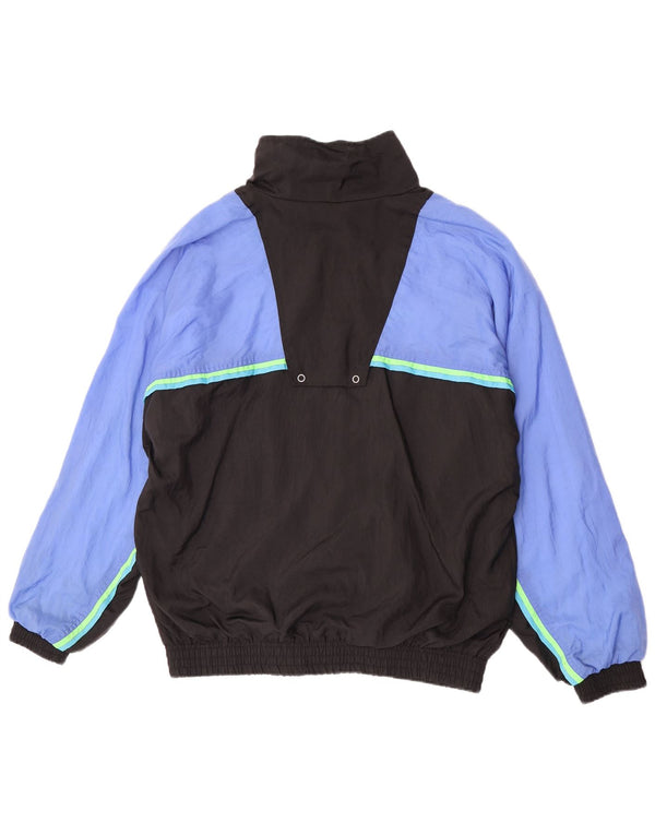 Lotto Herren-Trainingsanzugoberteil mit Grafik, mittelblaues Colourblock-Nylon