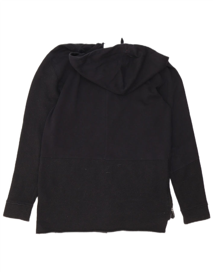 Zara Herren-Kapuzenpullover mit Reißverschluss, klein, schwarze Baumwolle