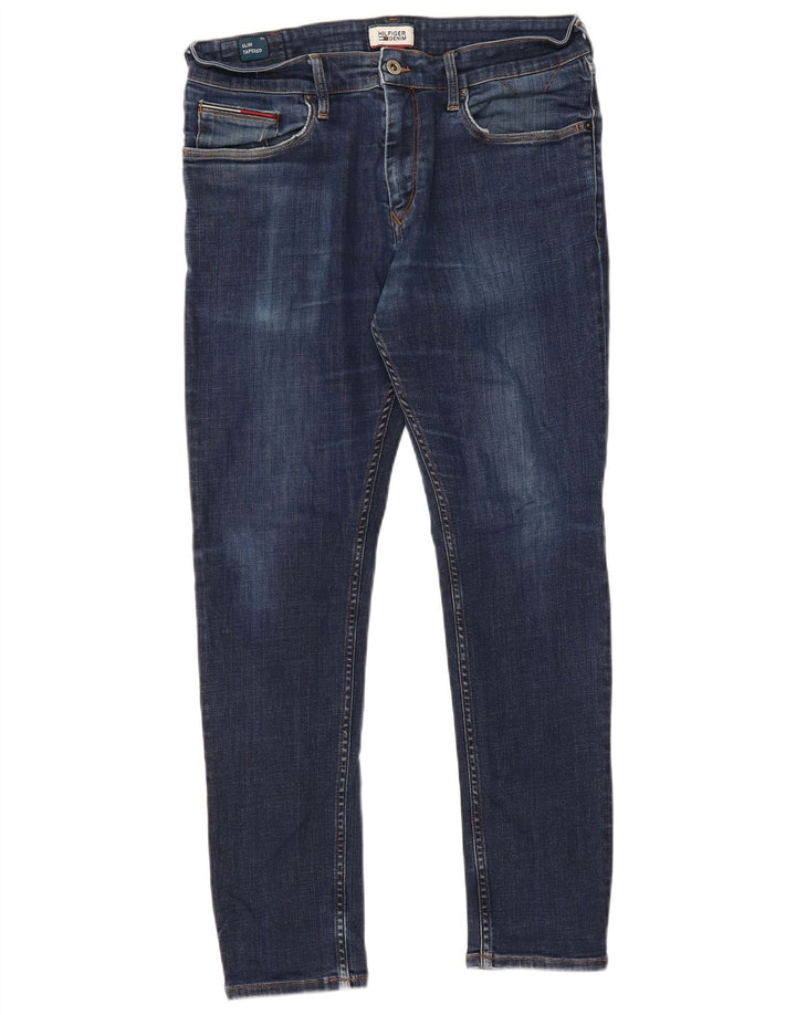 TOMMY HILFIGER Herren Slim Tapered Jeans W34 L30 Blaue Baumwolle