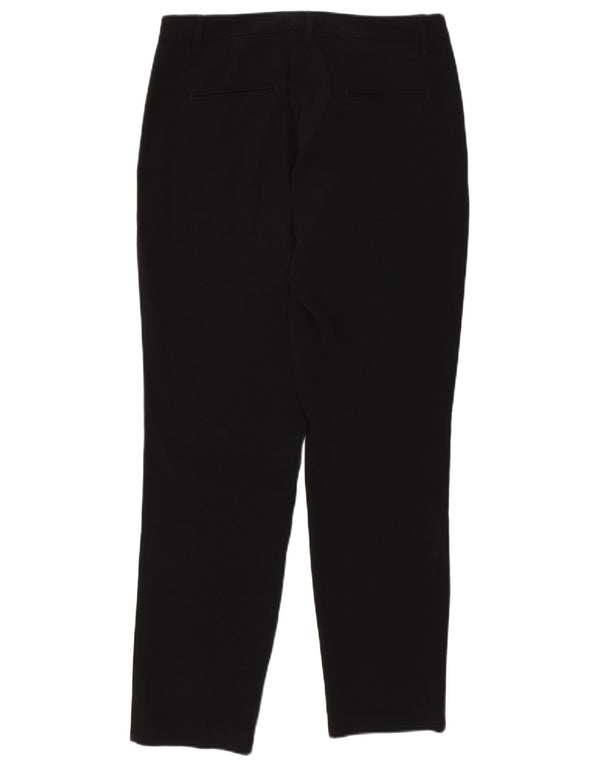 Benetton Damen Tapered Chinohose UK 10 Small W29 L28 Schwarz Polyester