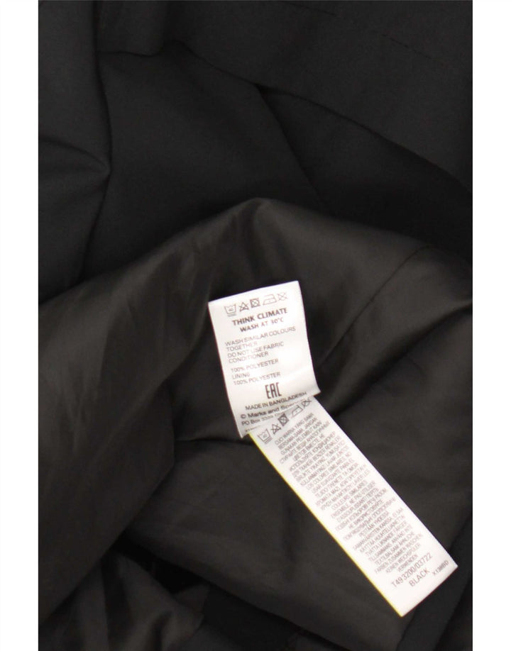 Marks & Spencer Damen Trenchcoat UK 12 Medium Schwarz Polyester
