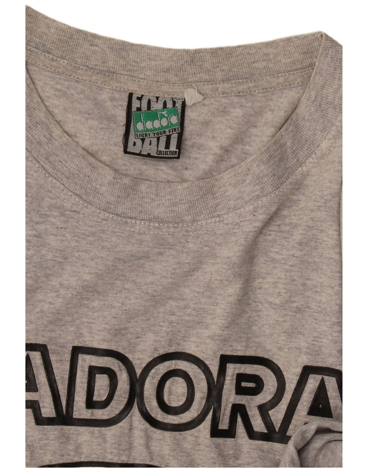 Diadora Herren T-Shirt mit Grafik, Größe L, Grau