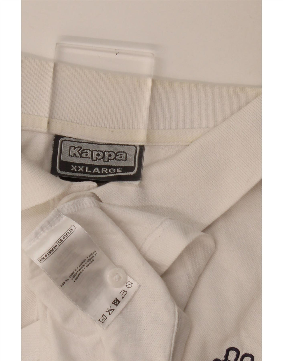 Kappa Herren Poloshirt 2XL Weiße Baumwolle
