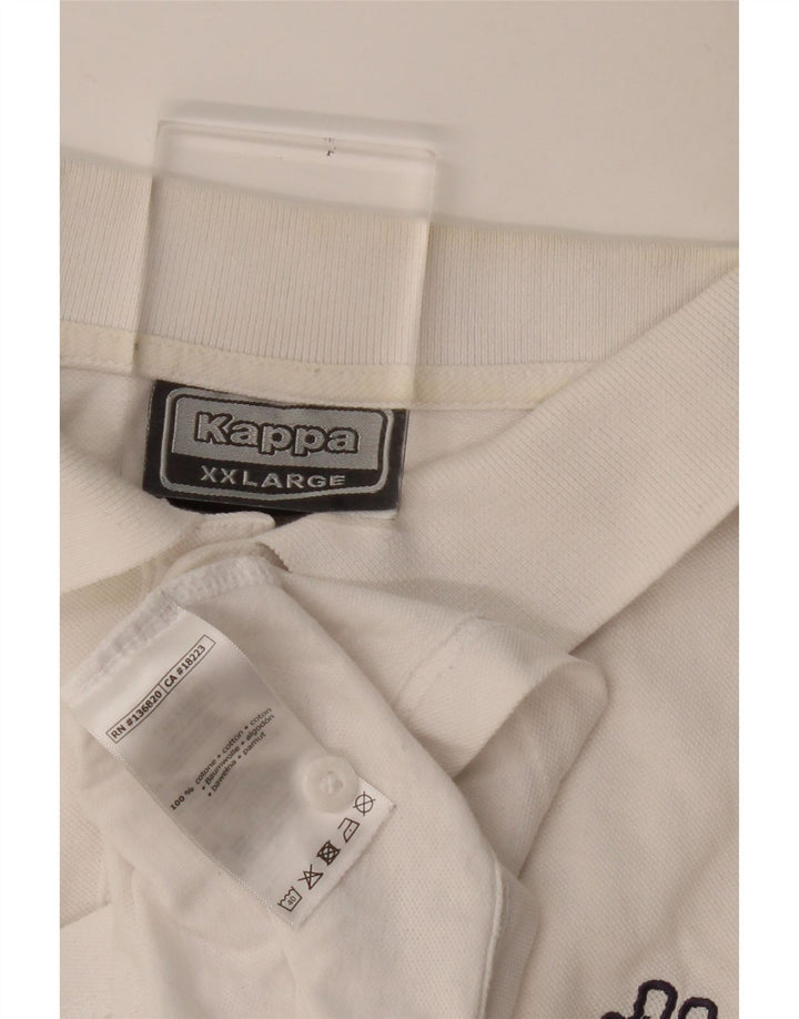 Kappa Herren Poloshirt 2XL Weiße Baumwolle