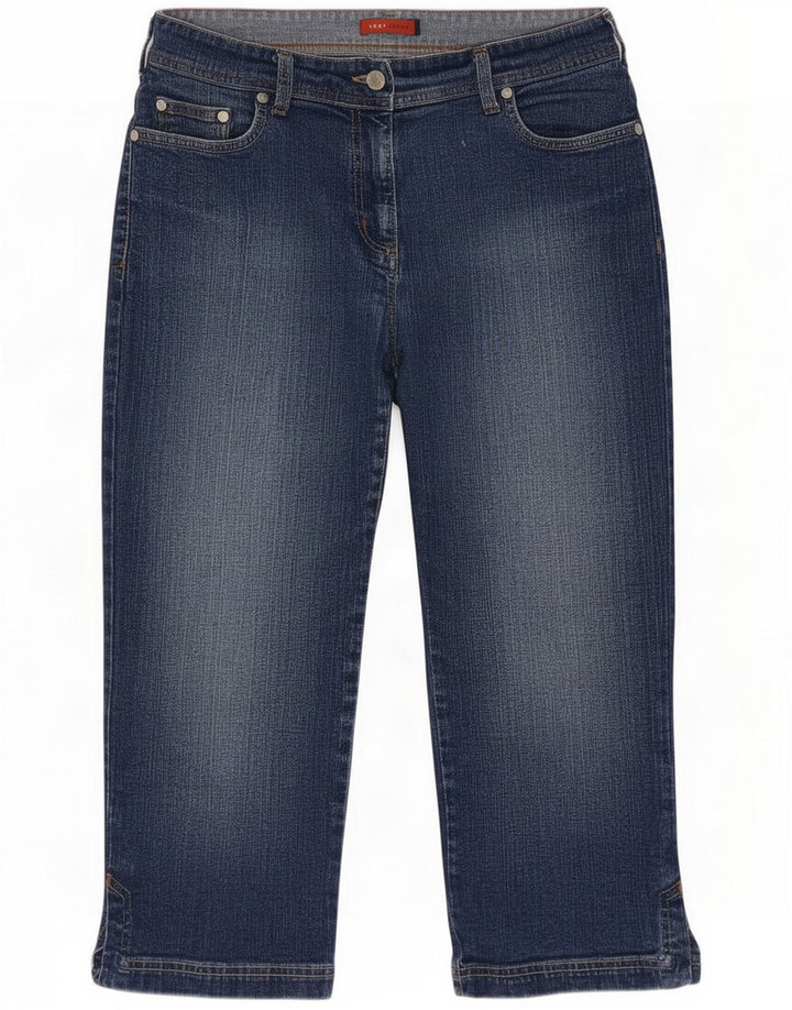 Next Damen Capri-Jeans UK 12 Medium W30 L19 Blaue Baumwolle