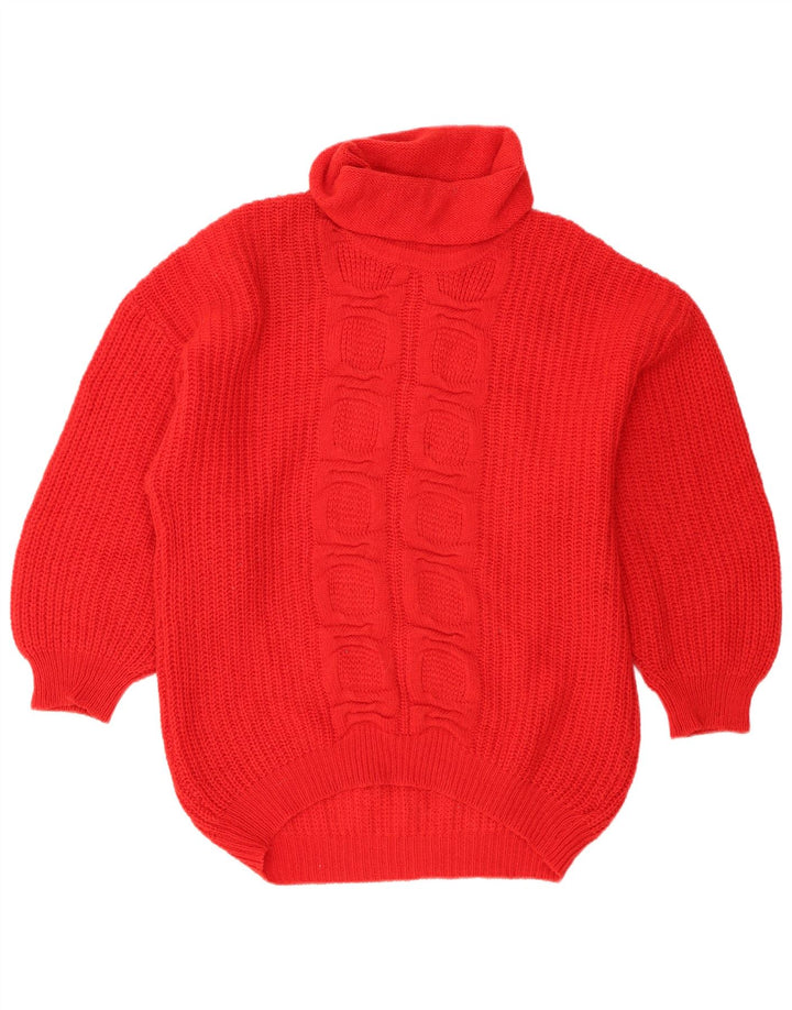 Stefanel Rollkragenpullover für Damen, UK 18, XL, rote Wolle