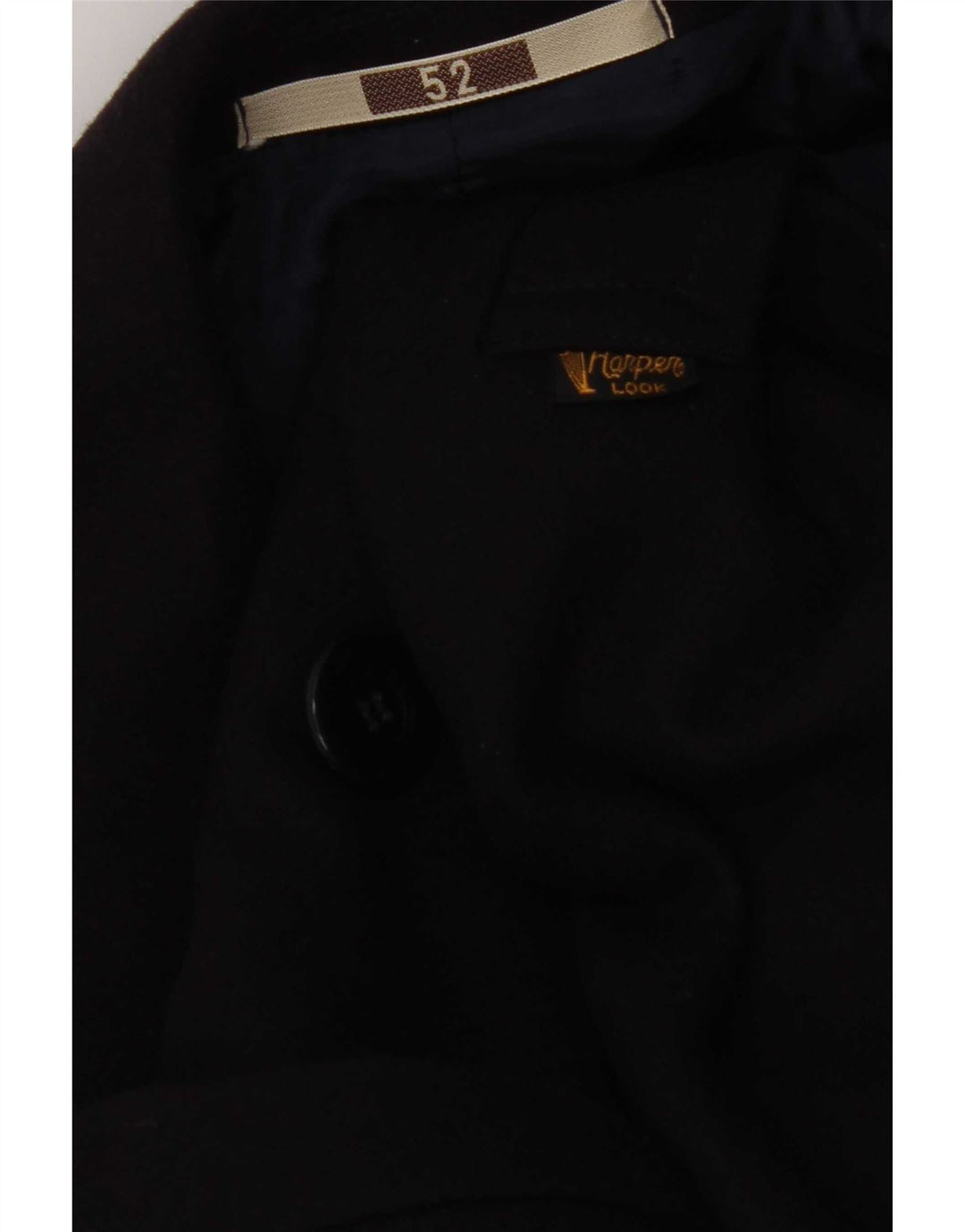 Vintage Herren Pea Coat IT 52 XL Marineblaue Viskose