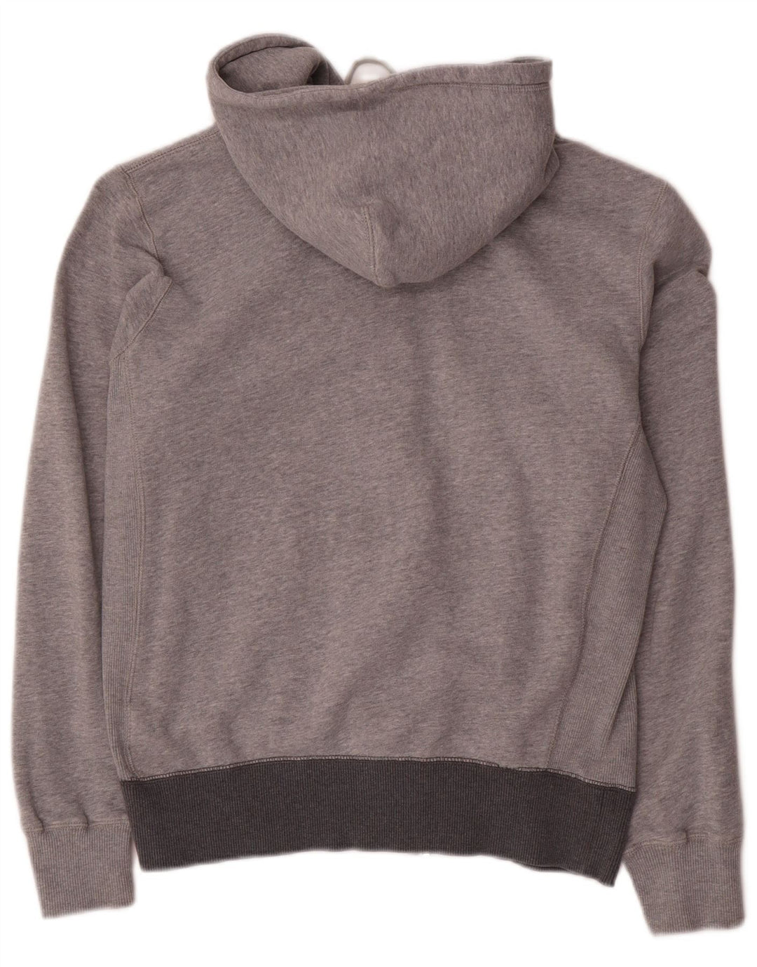 Nike Damen Zip Hoodie Pullover UK 14 Mittelgraue Baumwolle