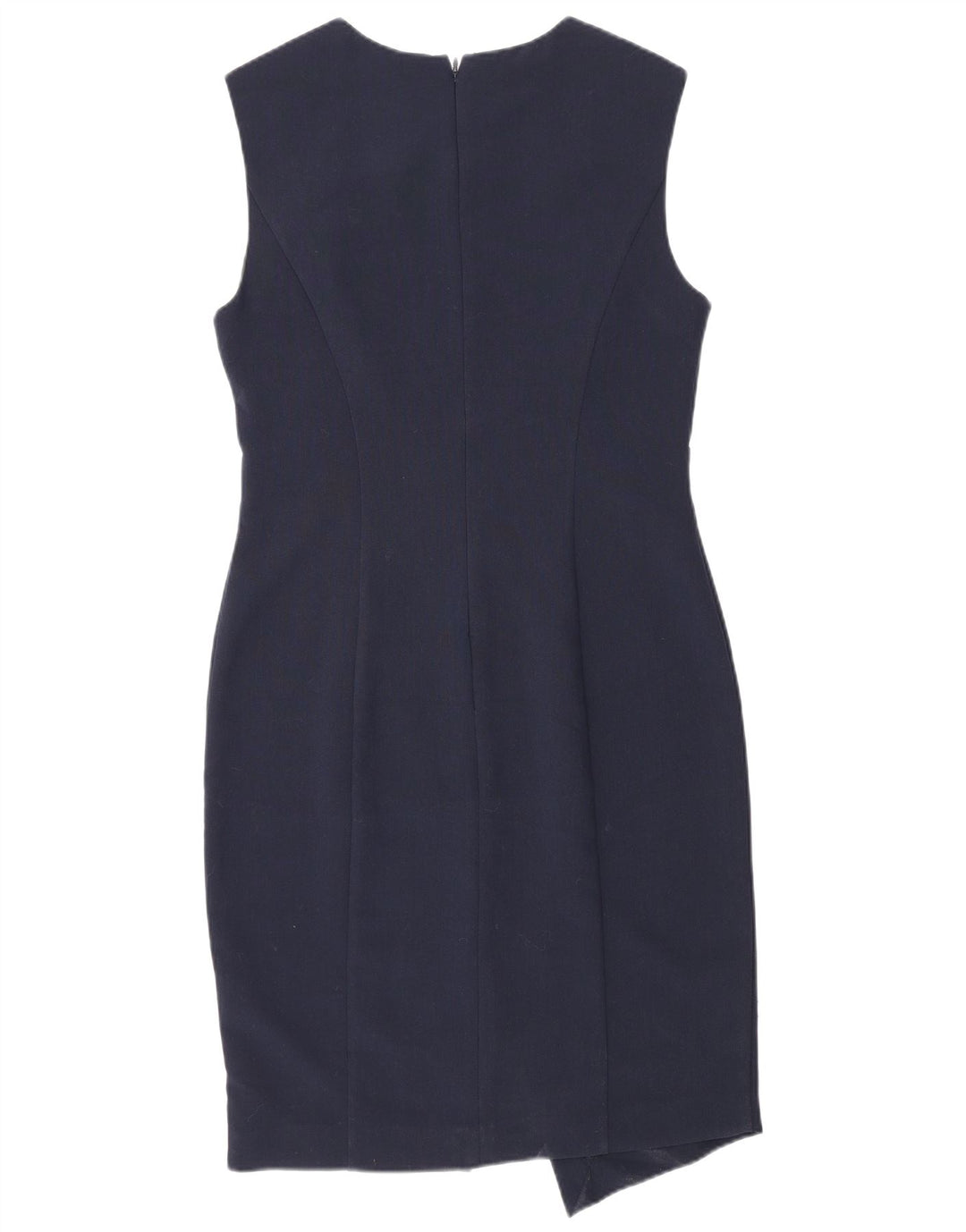Topshop Damen Ärmelloses Etuikleid UK 12 Medium Marineblau Polyester