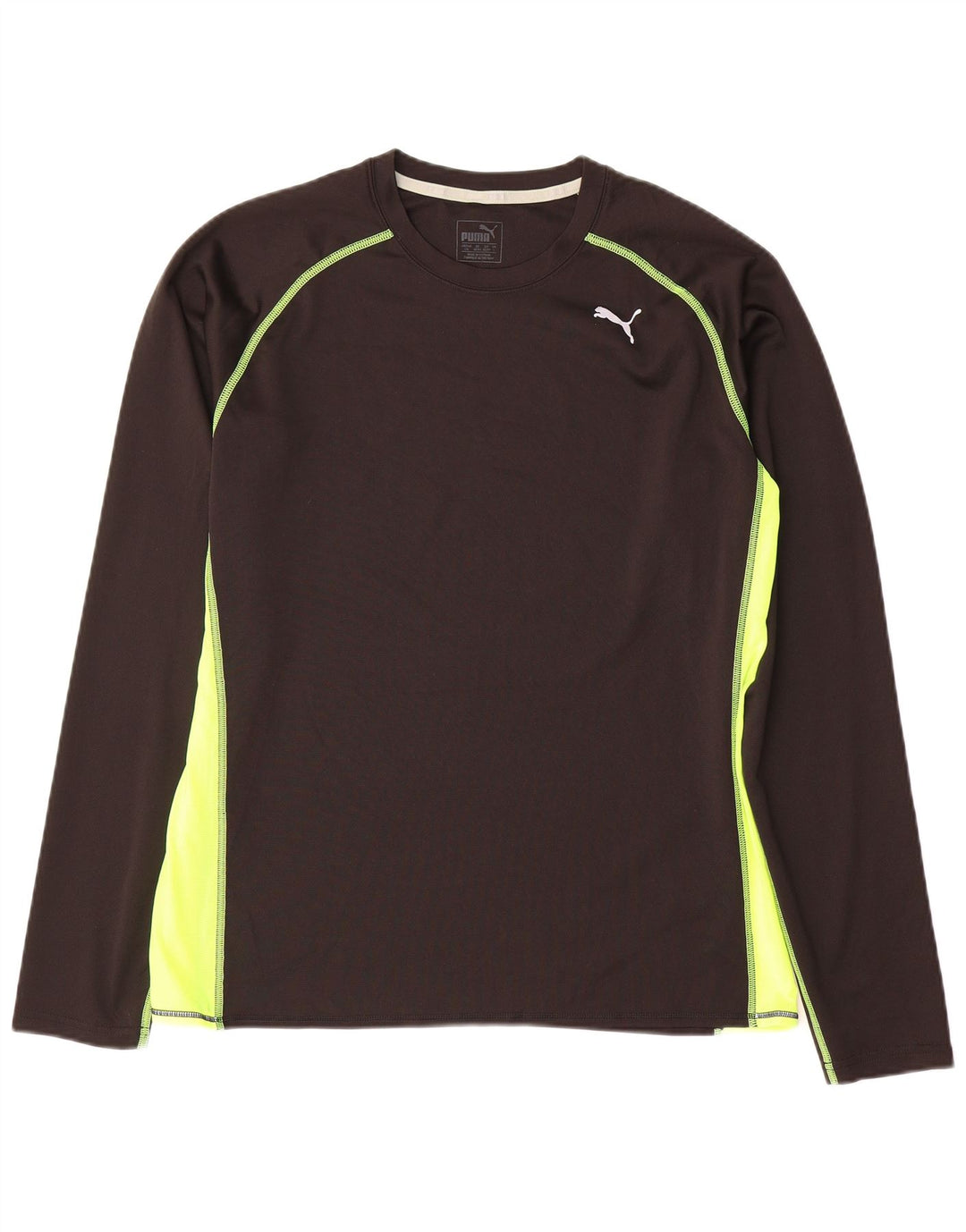 Puma Herren-Top, langärmelig, groß, Schwarz, Farbblock