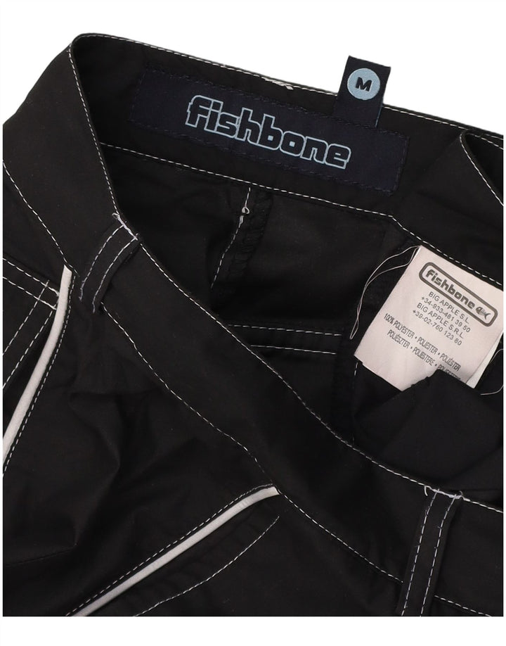 FISHBONE Herren Bermudashorts Medium W30 Schwarz Polyester