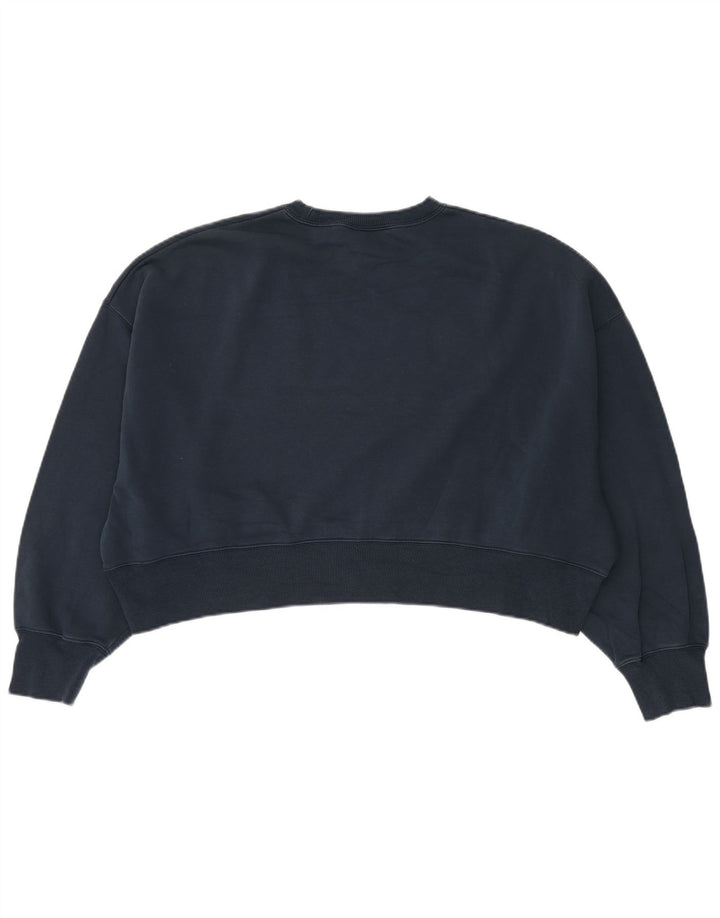 Nike Damen-Sweatshirt mit übergroßem Crop-Grafikmotiv, Gr. 14, mittleres Marineblau