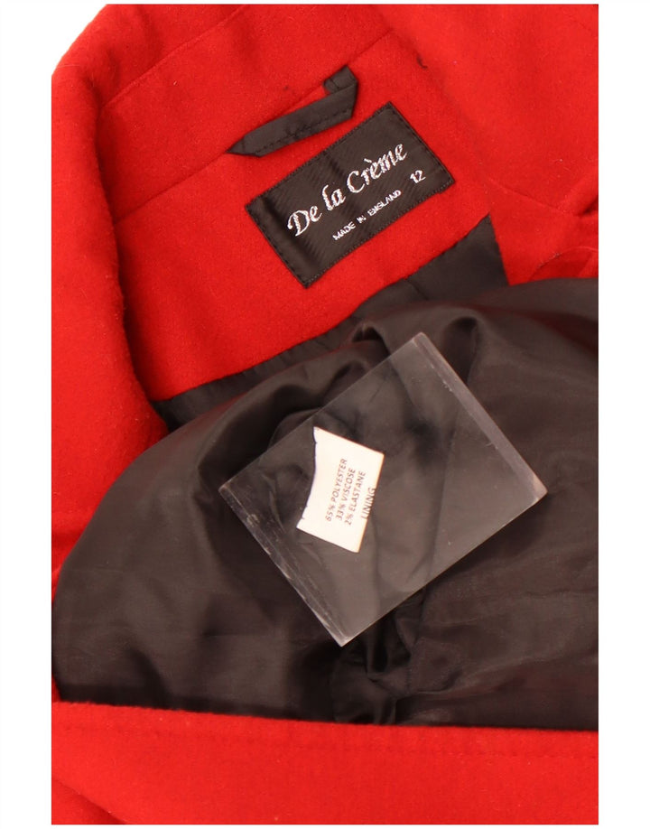 De la Creme Damenmantel UK 12 Mittelrotes Polyester