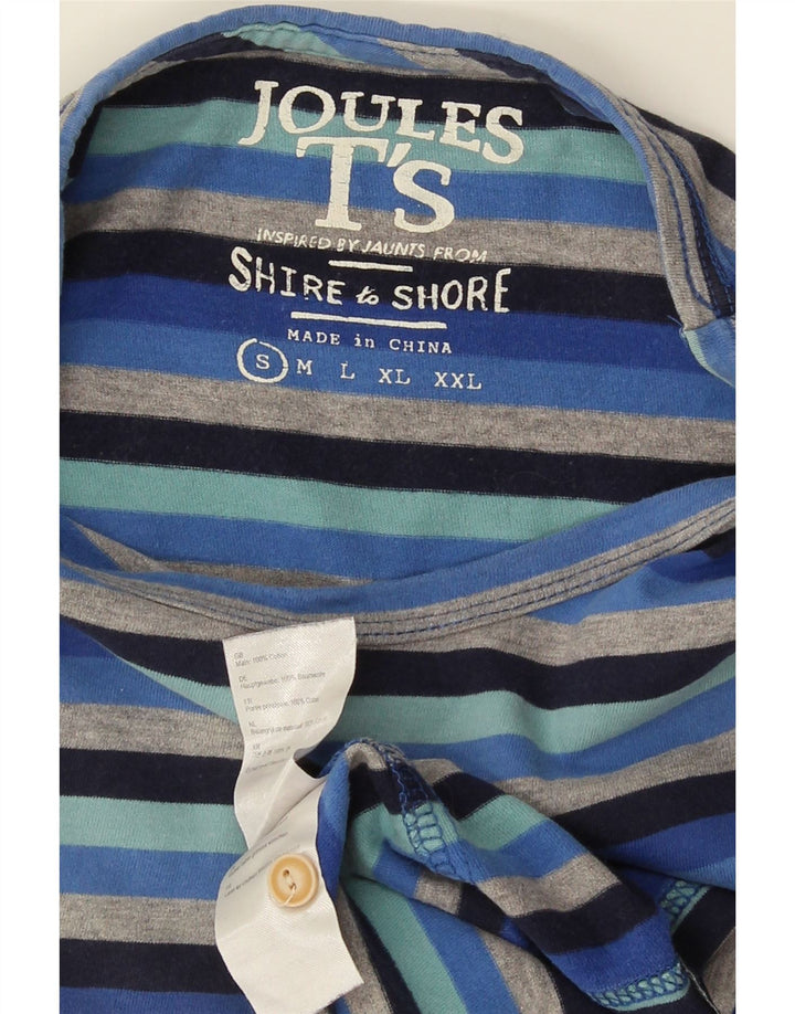 Joules Herren-T-Shirt-Oberteil, klein, blau gestreift, Baumwolle