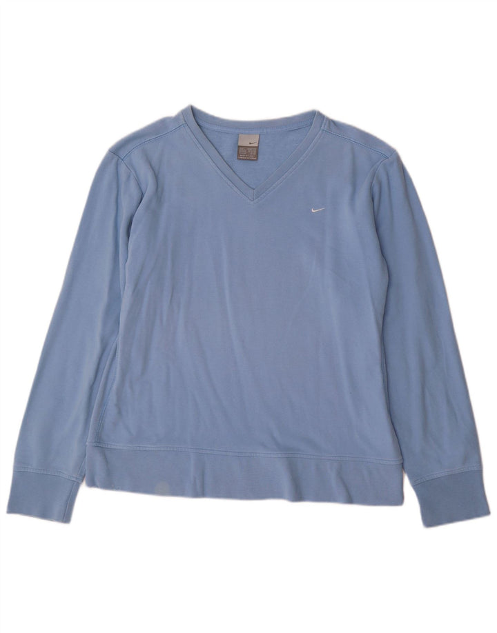 Nike Damen Sweatshirt Pullover UK 14/16 Large Blau