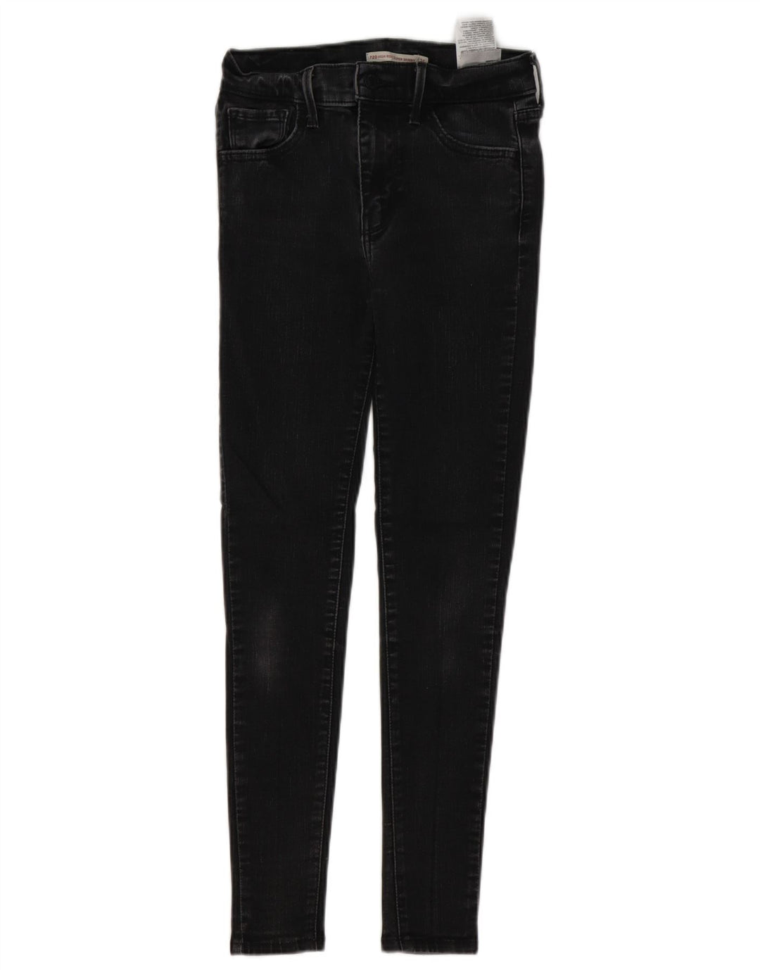 LEVI'S Damen 720 High Rise Super Skinny Jeans W25 L26 Schwarze Baumwolle